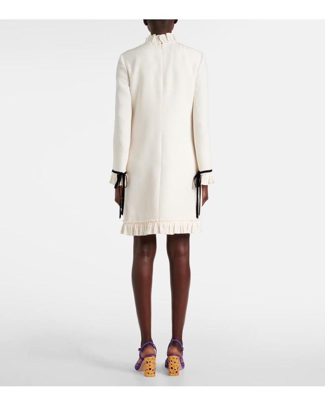 Valentino Garavani White Crepe Couture Minidress