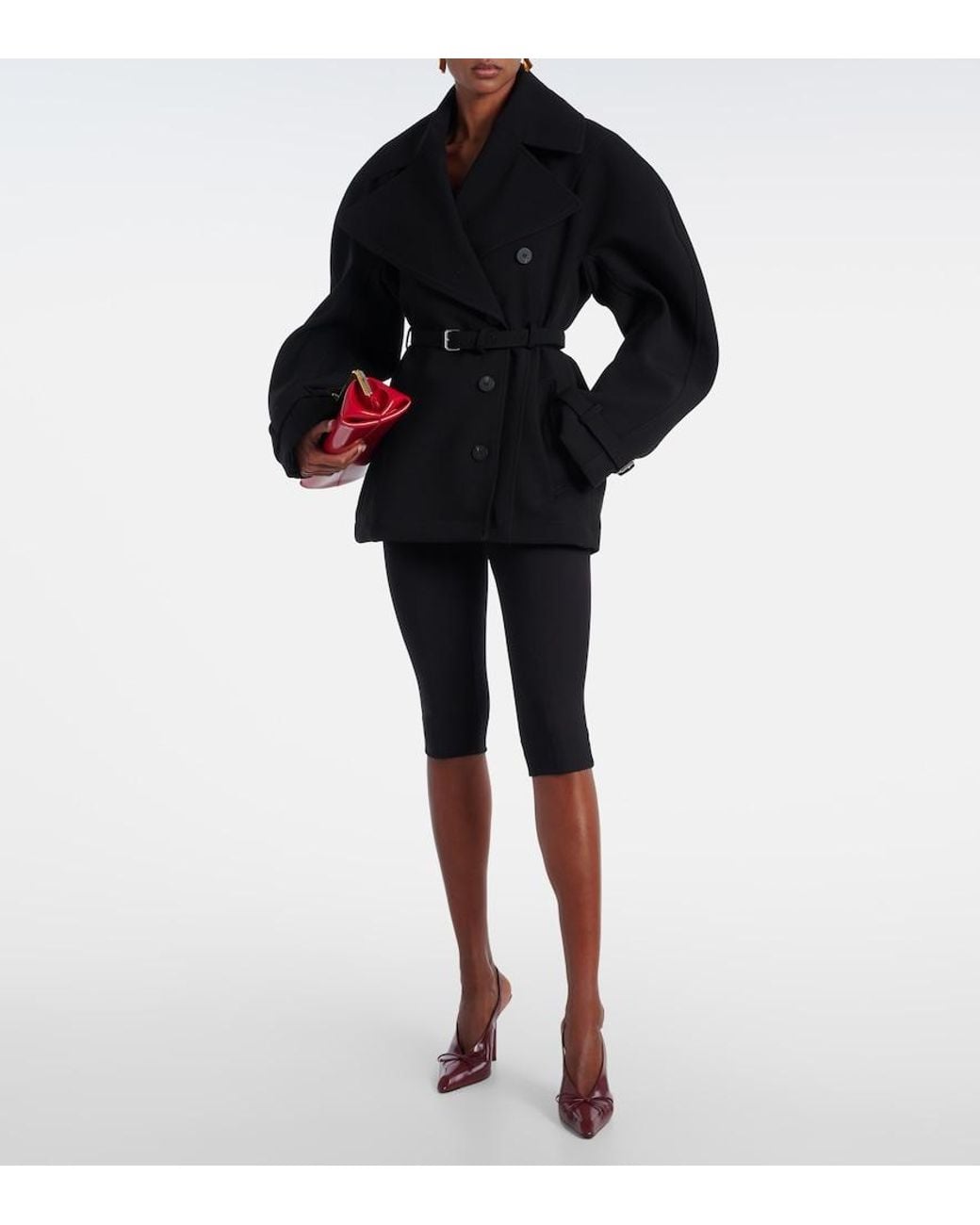 Jacquemus Black Belted Trench Coat