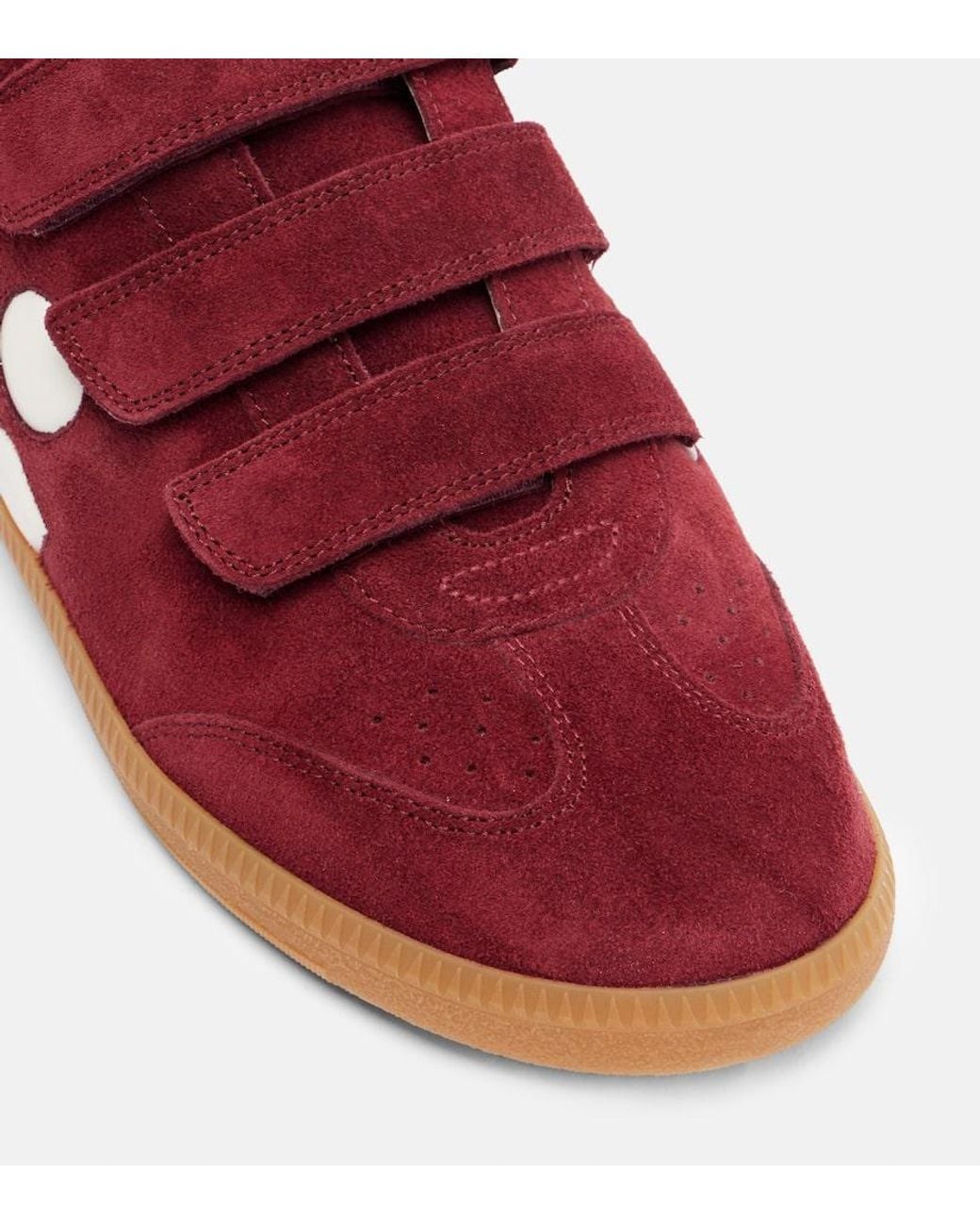 Isabel Marant Red Beth Suede Sneakers