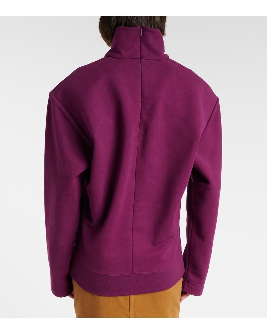 Saint Laurent Purple Cotton Fleece Sweatshirt