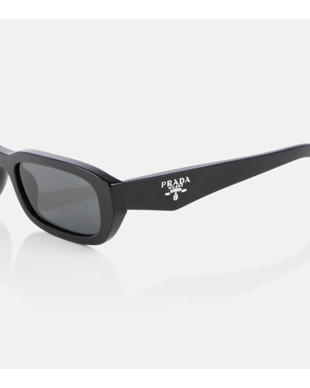 Prada Gray Rectangular Sunglasses