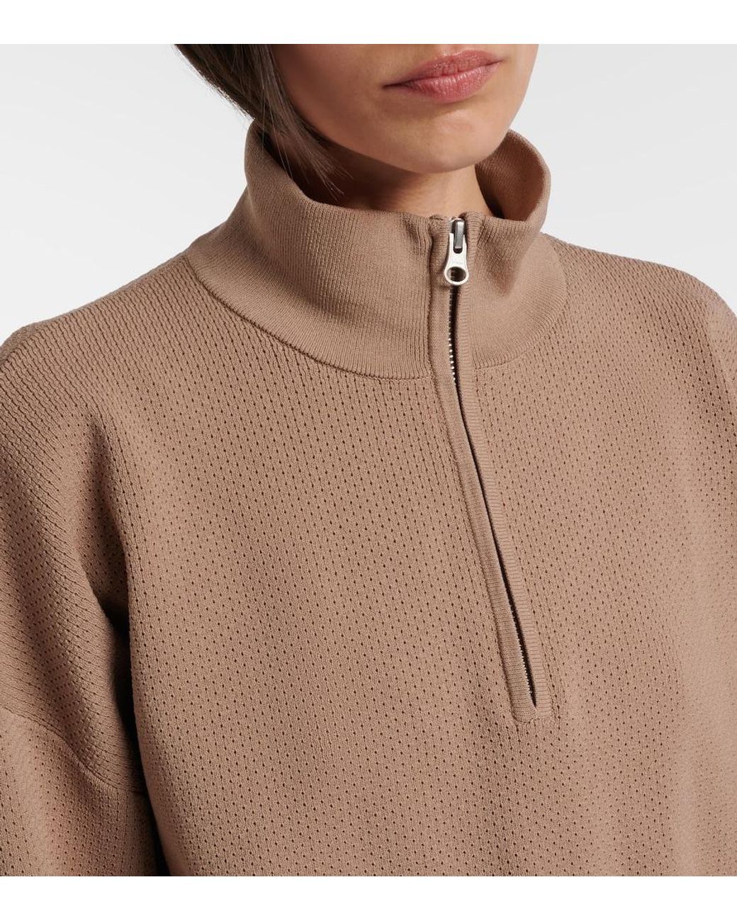 The Upside Natural Veneto Carter Knitted Half-Zip Sweater