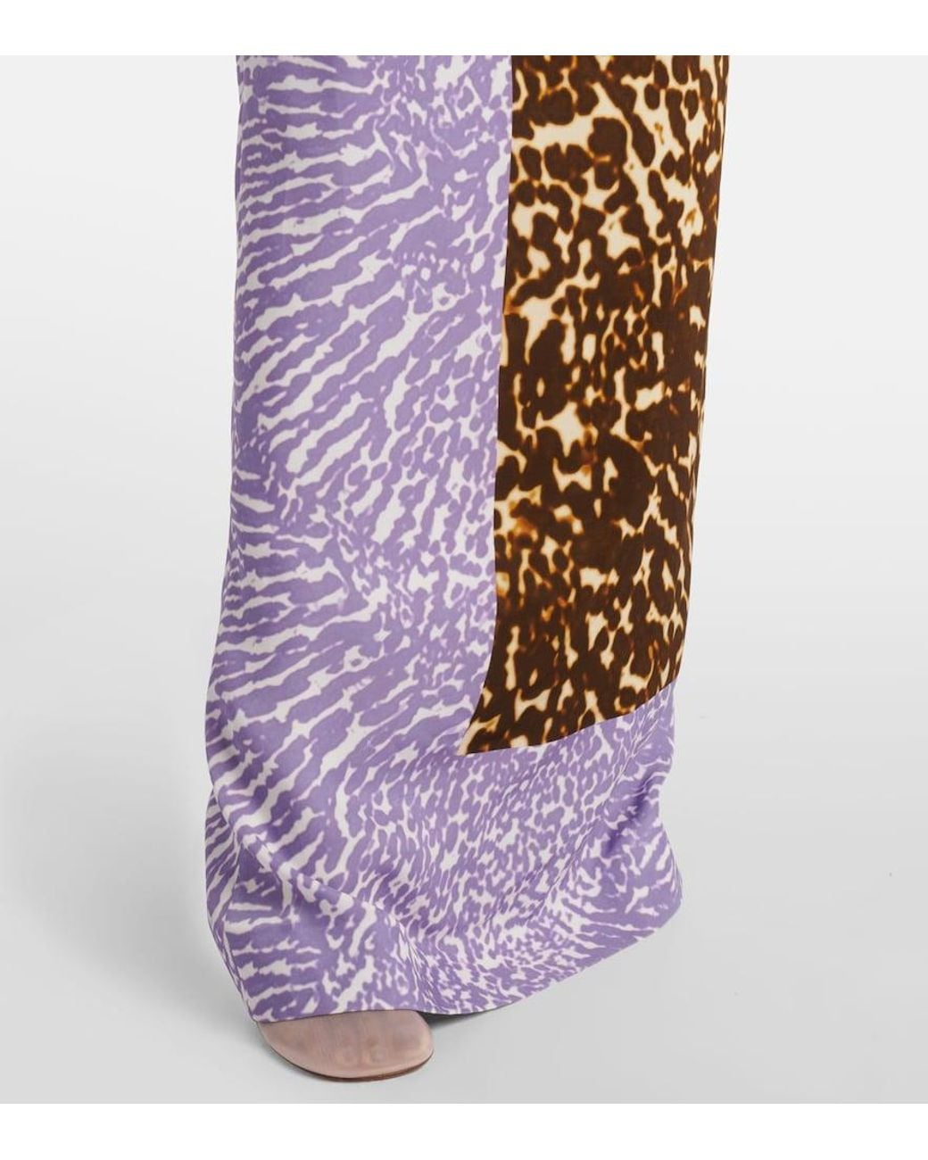 Dries Van Noten Multicolor Bedruckter Midirock Aus Seide