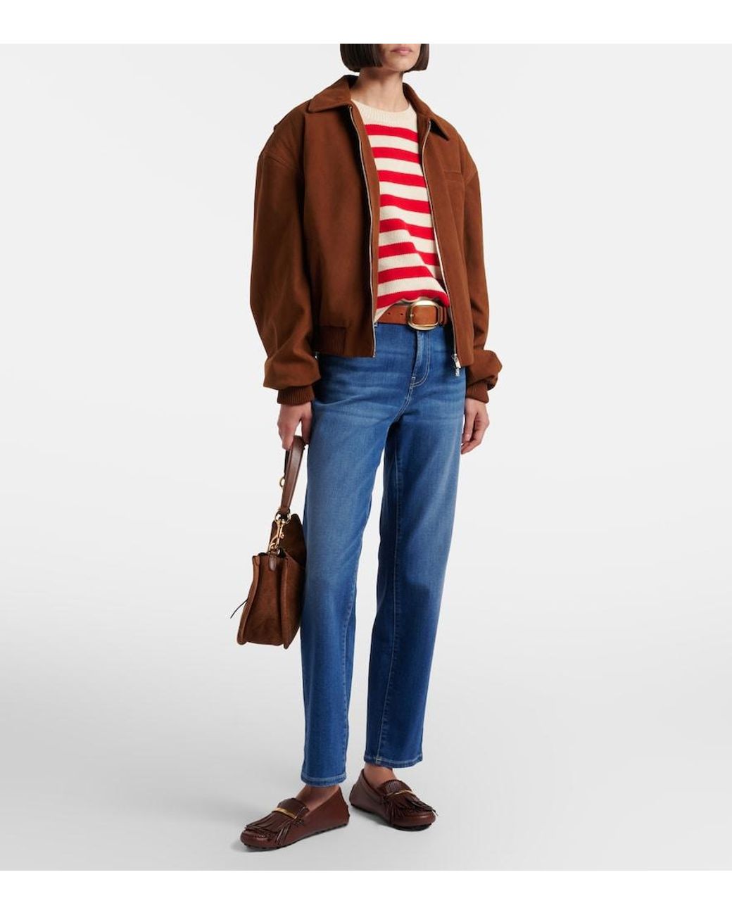 AG Jeans Blue Girlfriend Straight Jeans