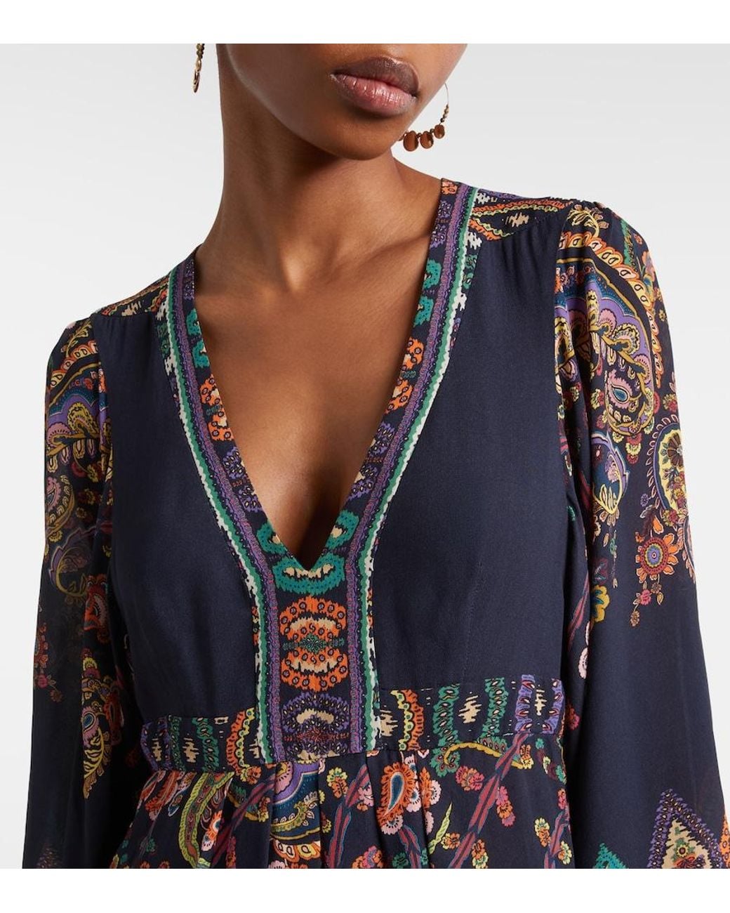 Etro Blue Paisley Maxi Dress
