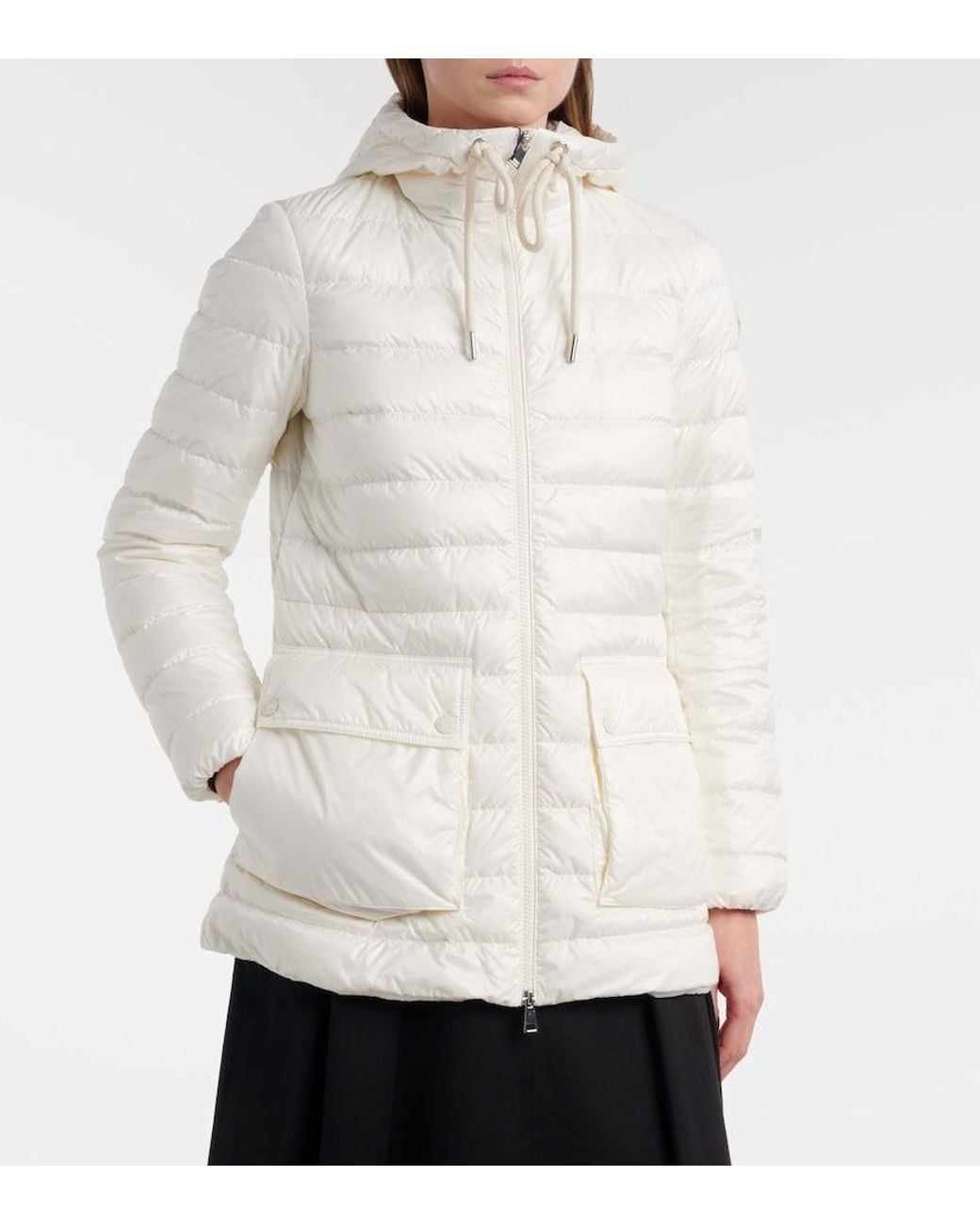 Moncler White Jasmin Down Jacket