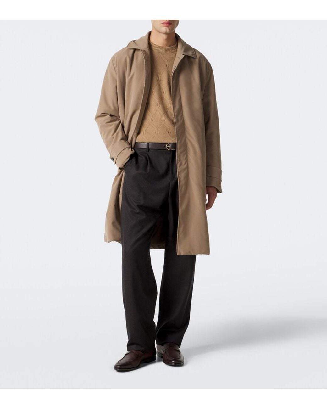 Brioni Brown Wool And Cashmere Sweater for men