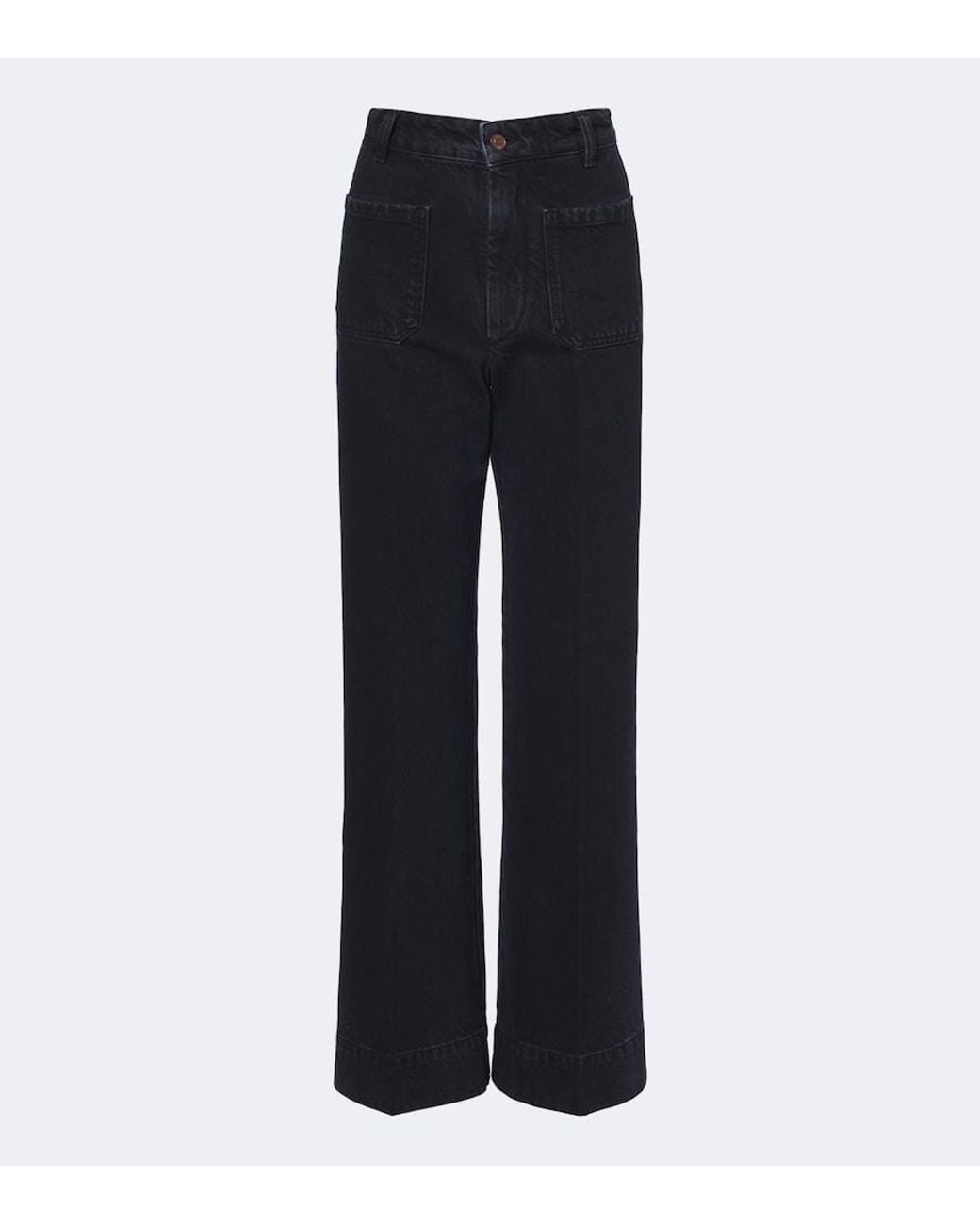 Victoria Beckham Blue Alina Wide-Leg Jeans