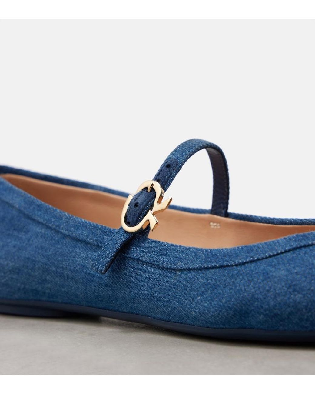 Gianvito Rossi Blue Carla Flat Ballerinas