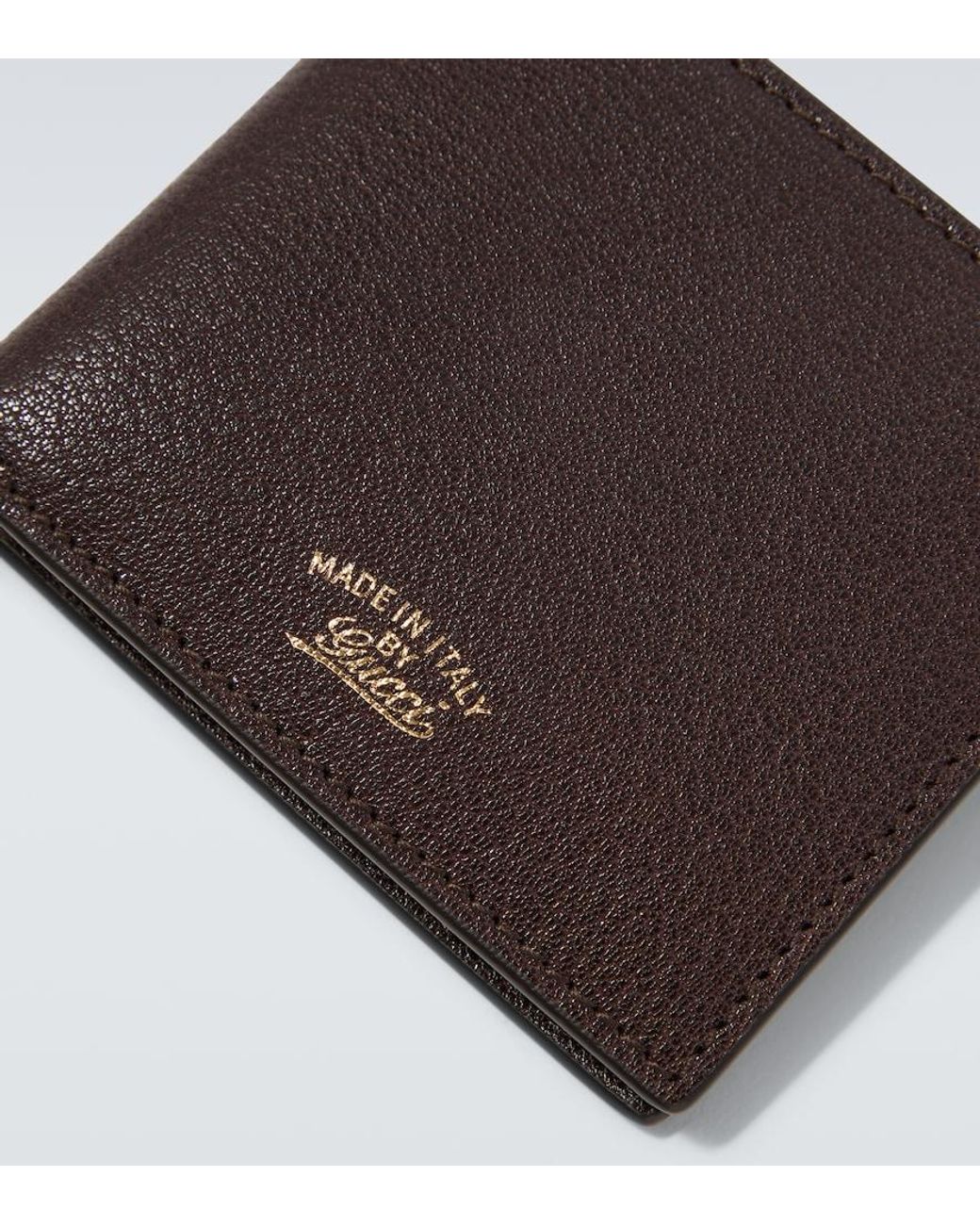 Gucci Brown Lira Leather Bifold Wallet for men