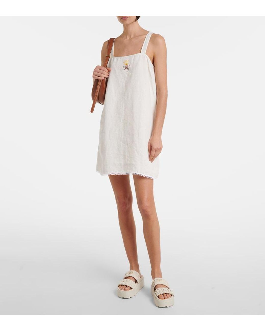 Prada White Matelasse Leather Platform Sandals