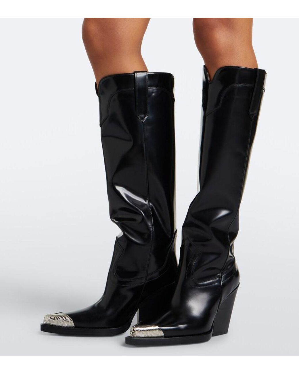 Paris Texas Black El Dorado Embellished Leather Cowboy Boots