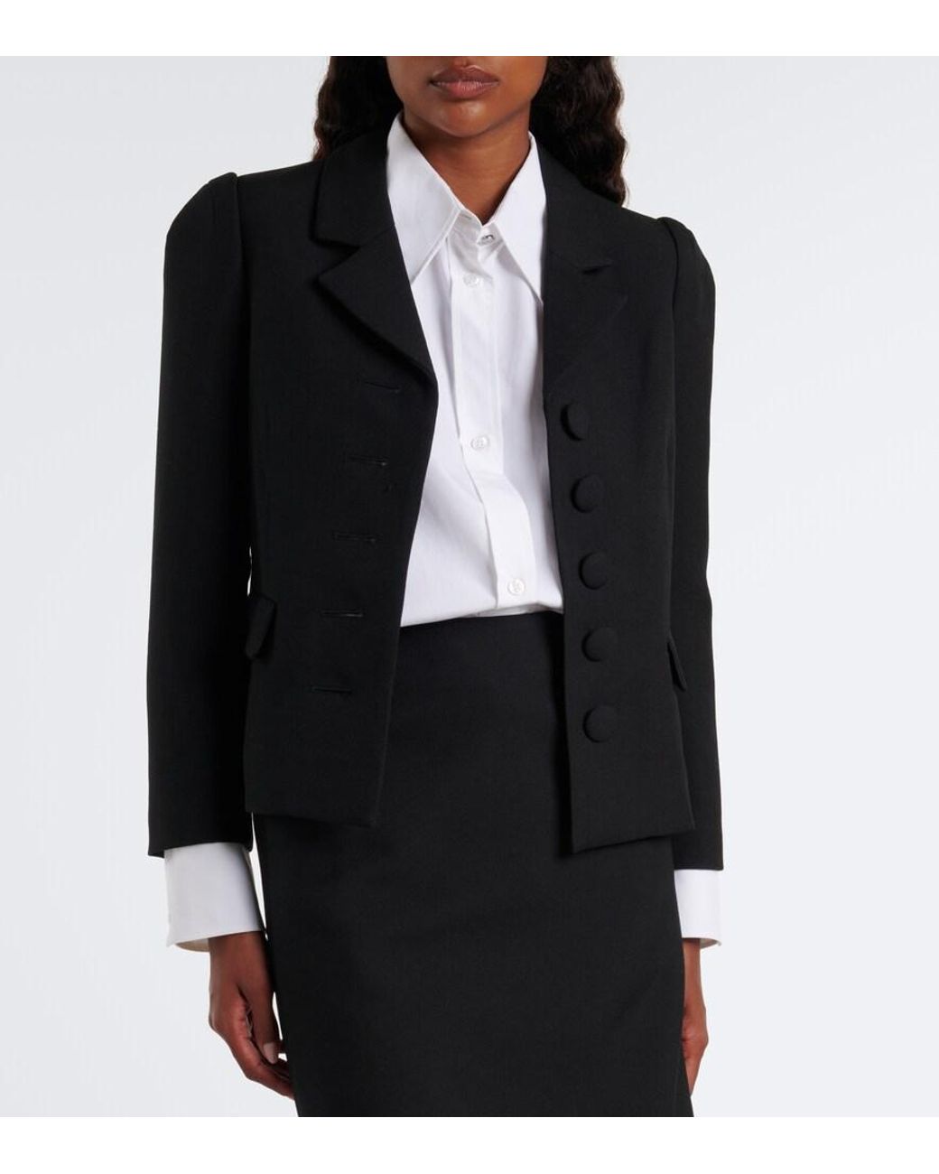 ShuShu/Tong Black Wool And Silk Jacket