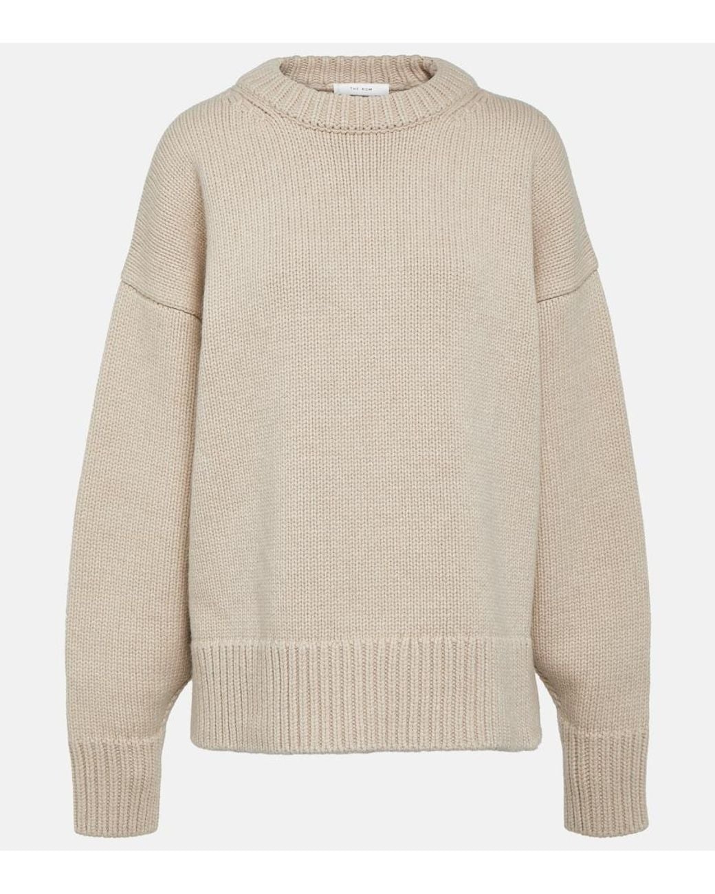 The Row White Ophelia Wool And Cashmere Sweater