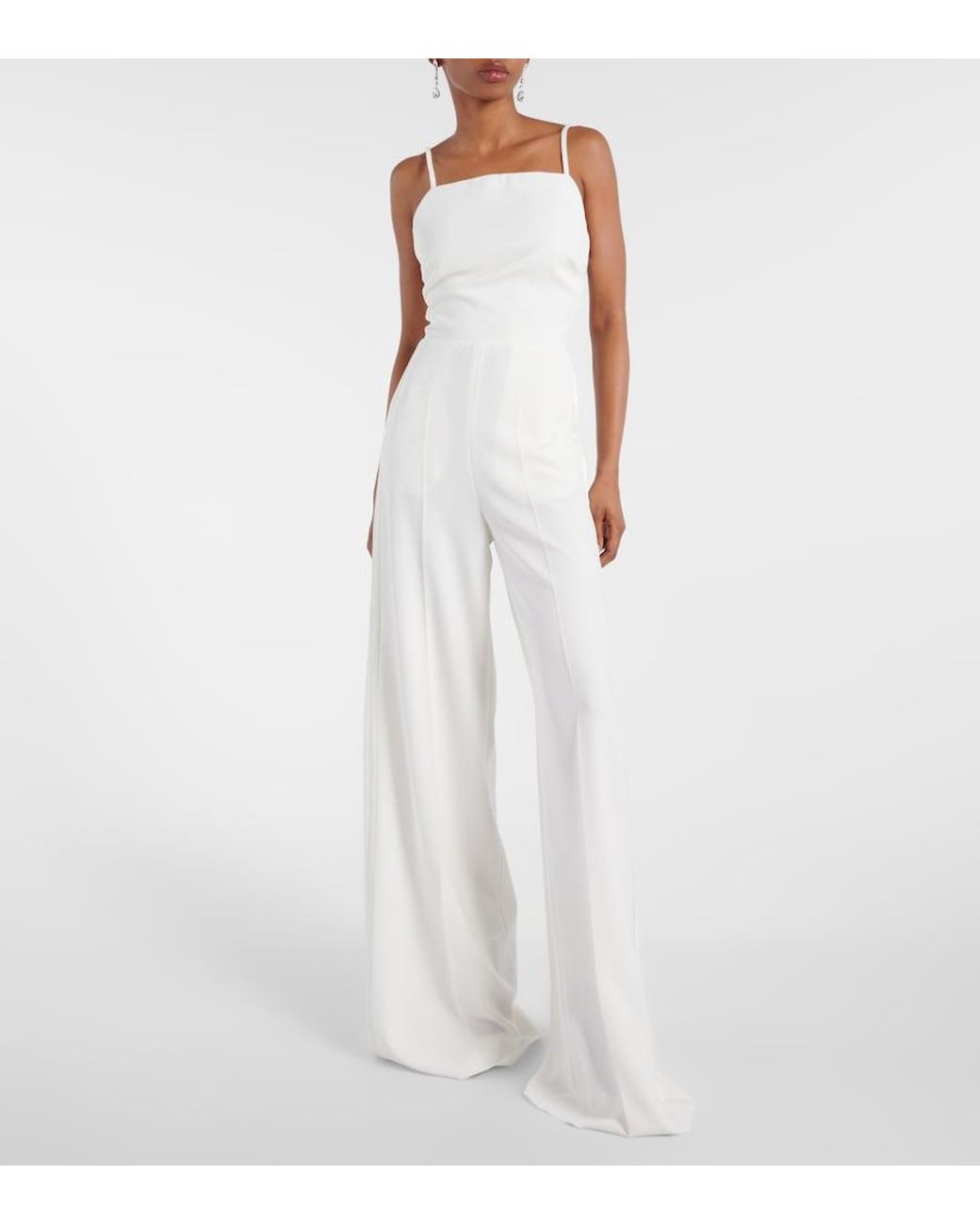 Max Mara White "Elvy Wide-Leg Jumpsuit
