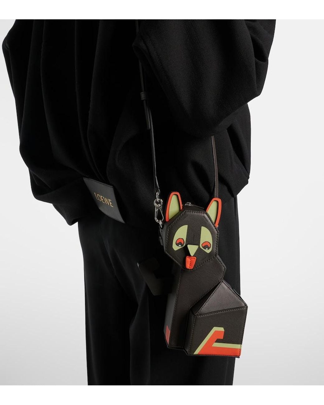 Loewe Black X Louis Wain Leather Clutch
