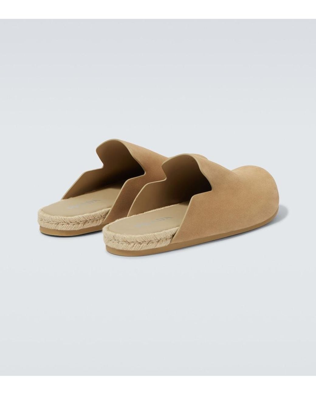 Prada White Suede Clogs for men