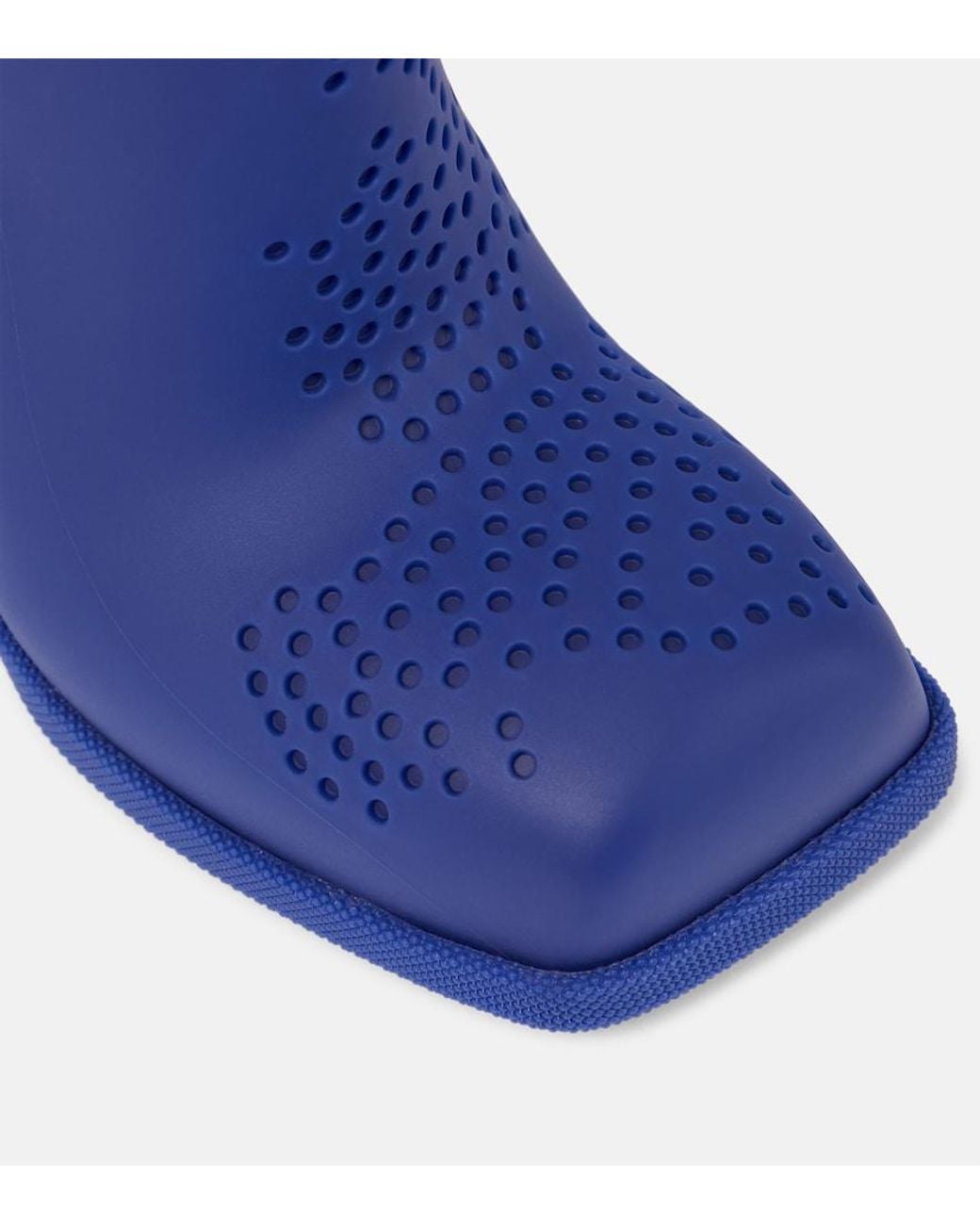 Burberry Blue Rubber Heeled Mules