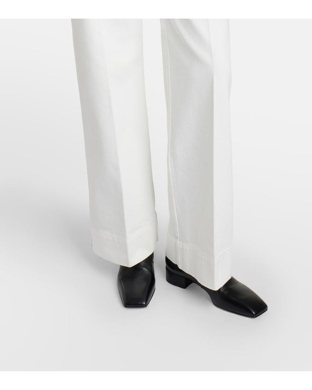 Victoria Beckham White Alina Wide-Leg Jeans