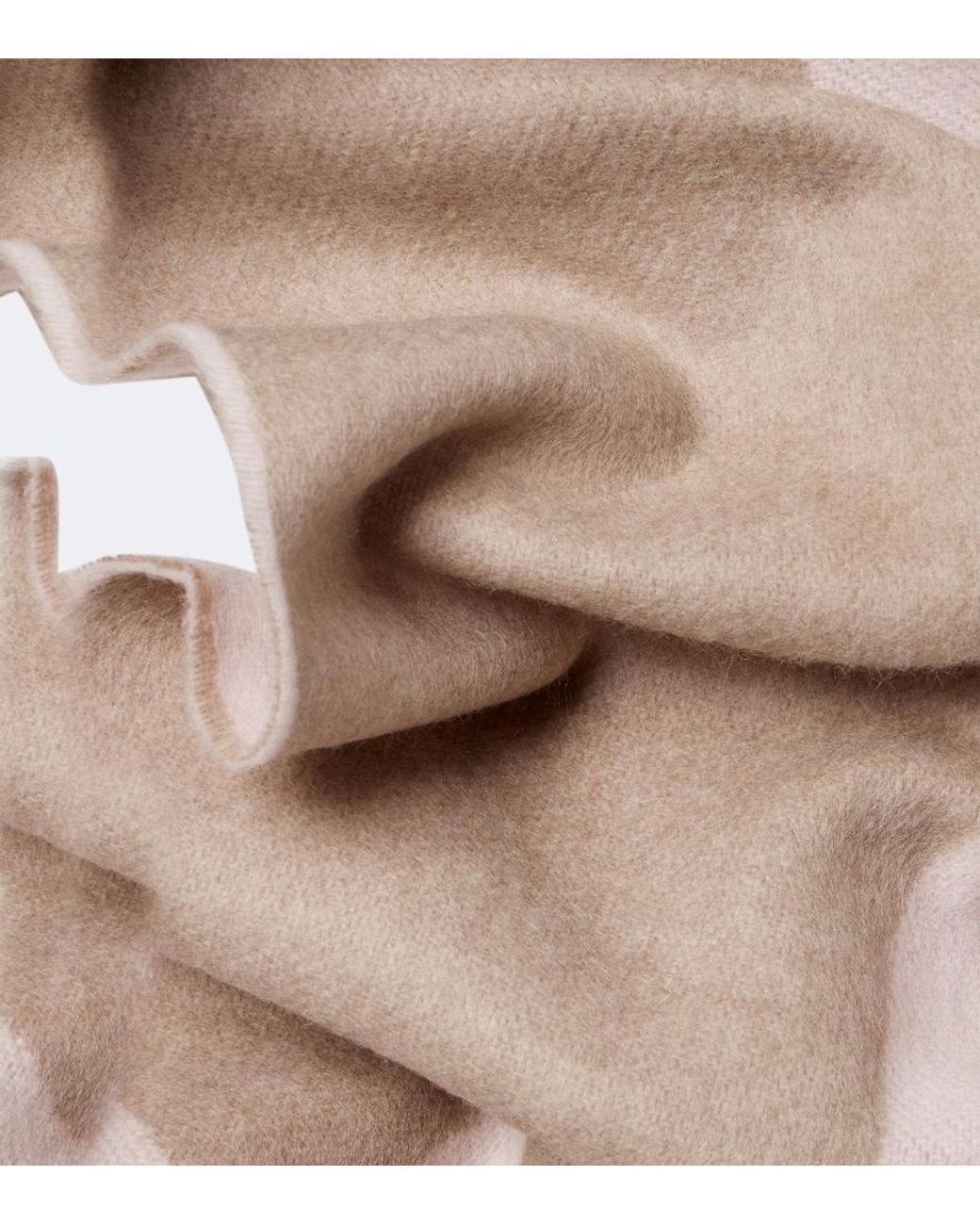 Loewe White Anagram Wool And Cashmere Scarf