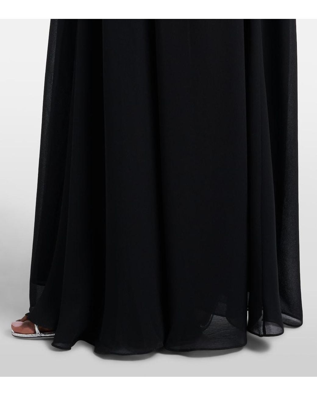 Rebecca Vallance Black Astros Embellished Draped Gown