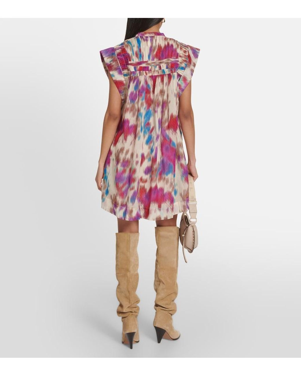Isabel Marant Purple Leaza Cotton Minidress