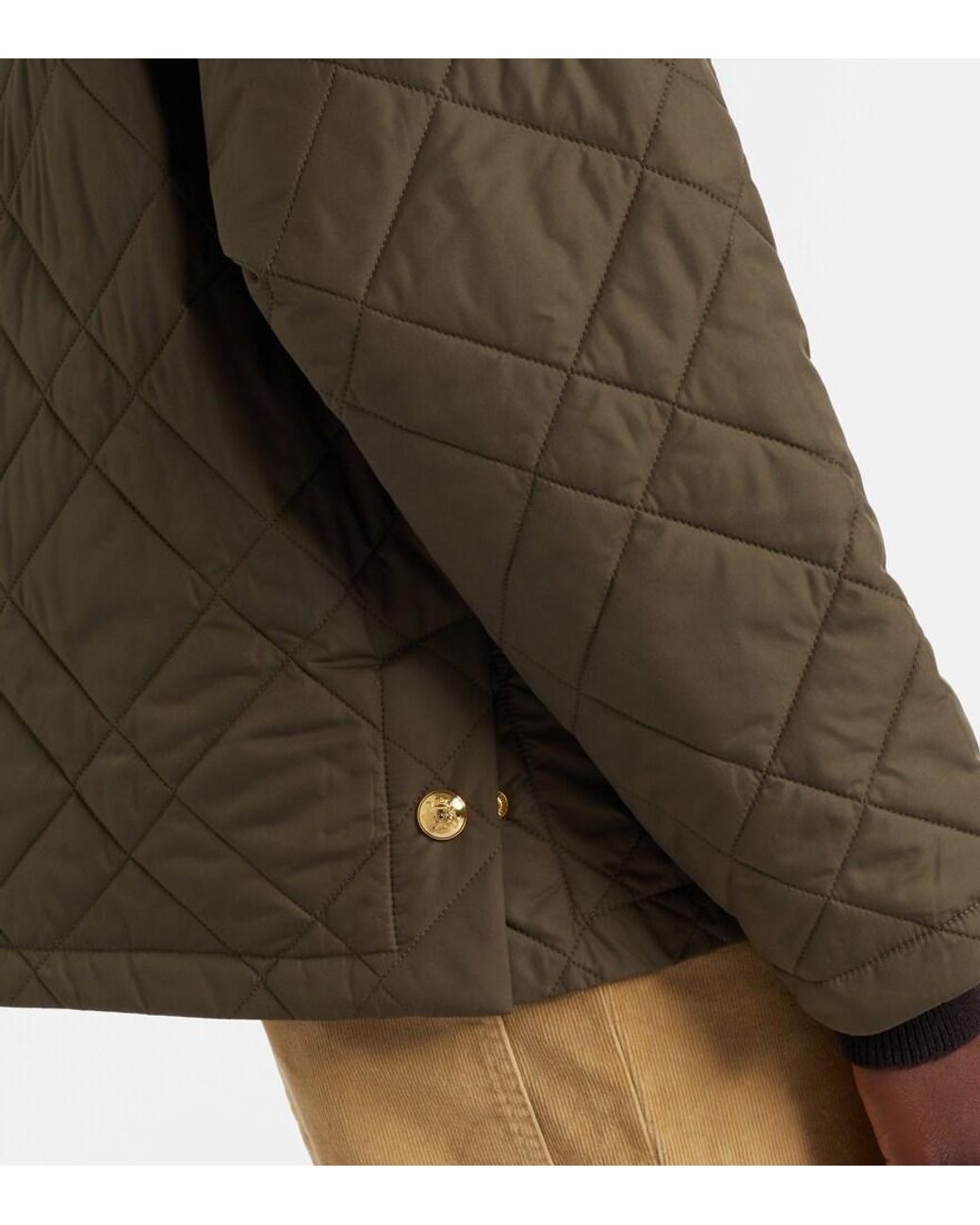 Nili Lotan Green Helah Quilted Puffer Jacket