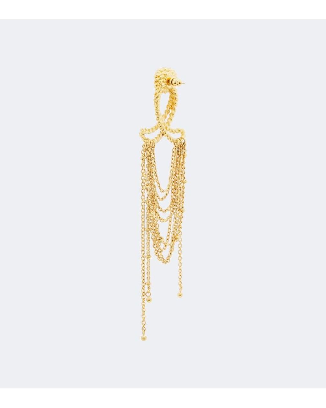 Chloé Metallic Chain-Detail Drop Earrings