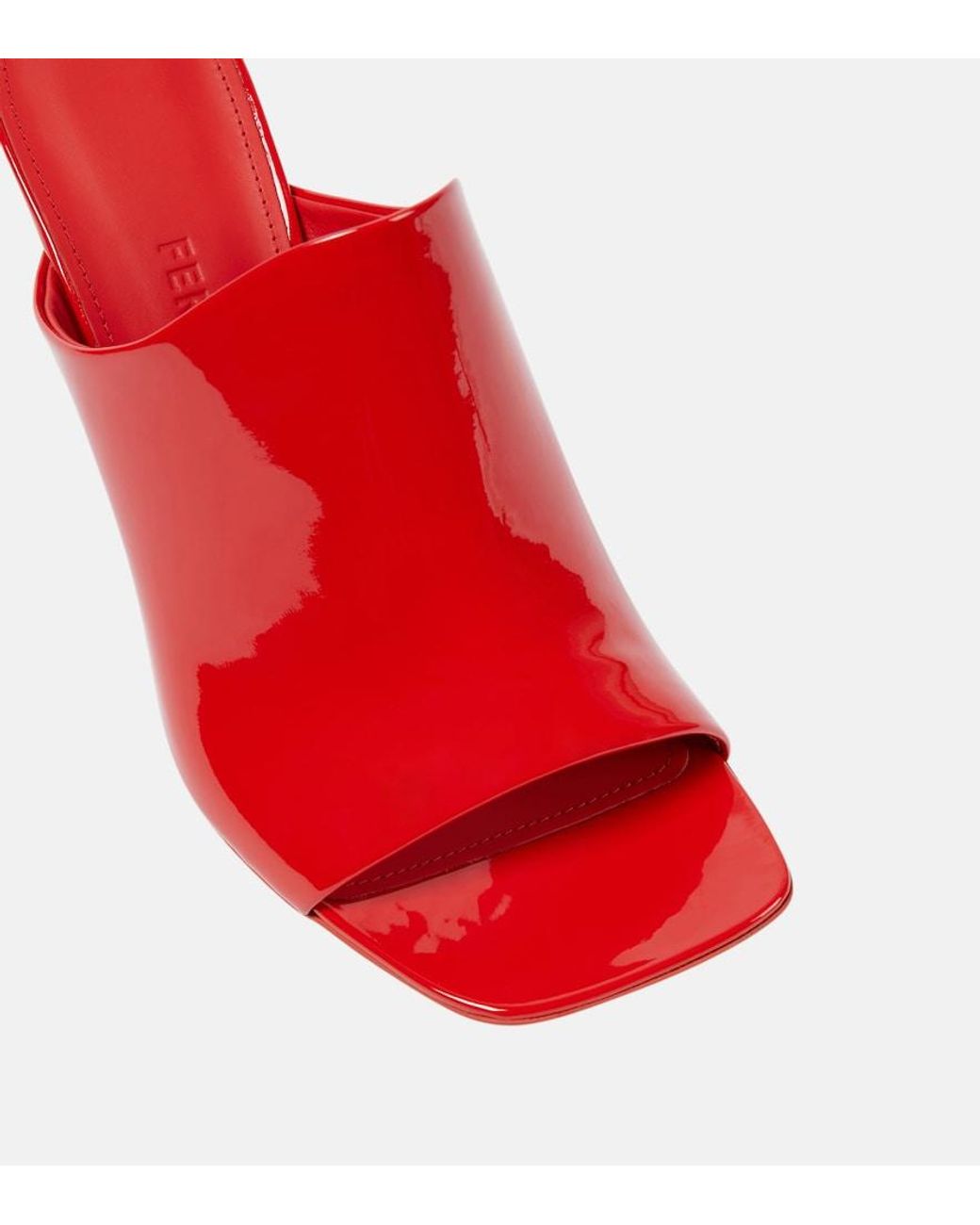 Ferragamo Red Era Patent Leather Mules