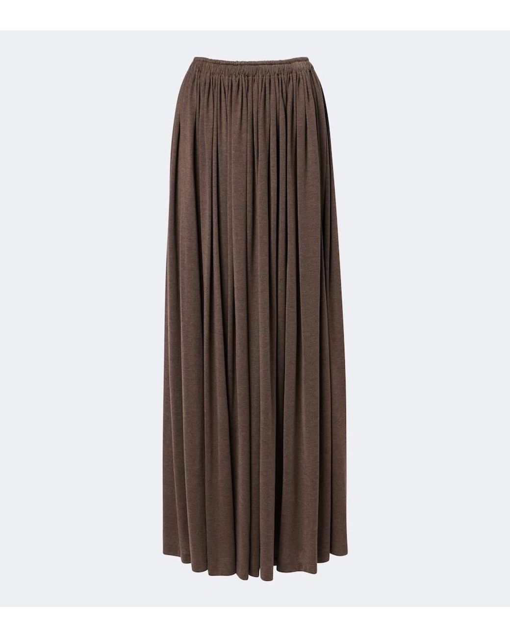 Max Mara Brown Jersey Maxi Skirt