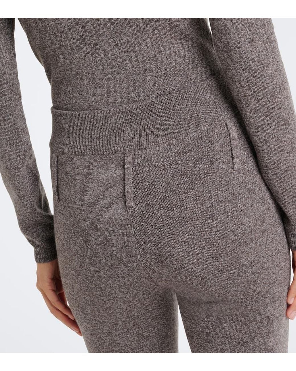 Magda Butrym Gray Knitted Wool Capri Pants