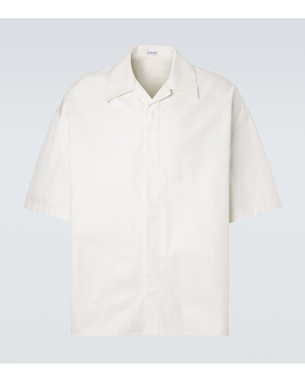 Loewe White Cotton Twill Shirt for men