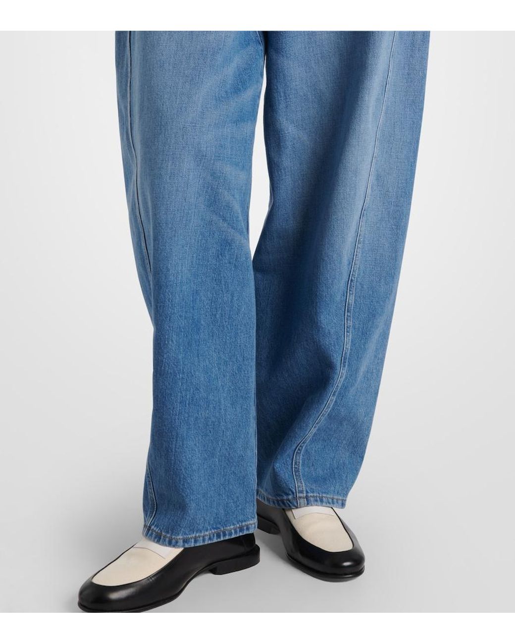 Givenchy Blue Cocoon High-Rise Barrel-Leg Jeans