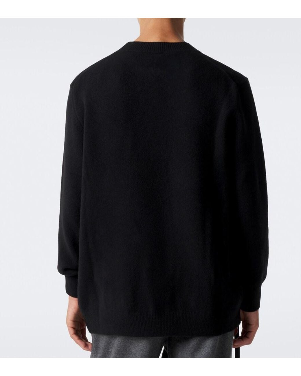 Simone Rocha Black Braided Wool-Blend Sweater for men