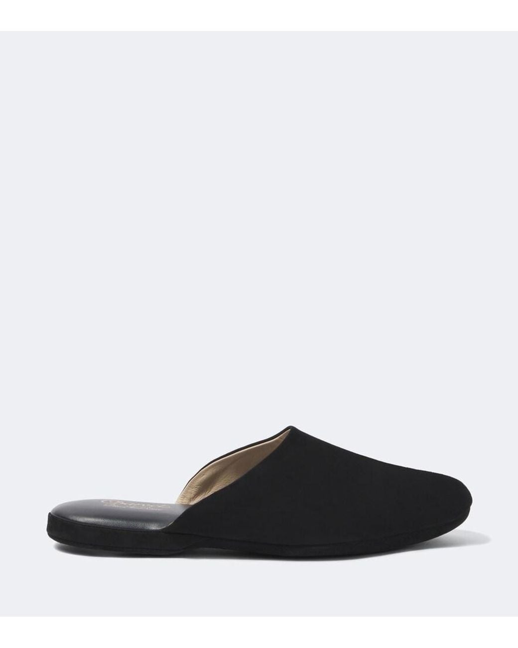 Charvet Black Suede Slippers for men