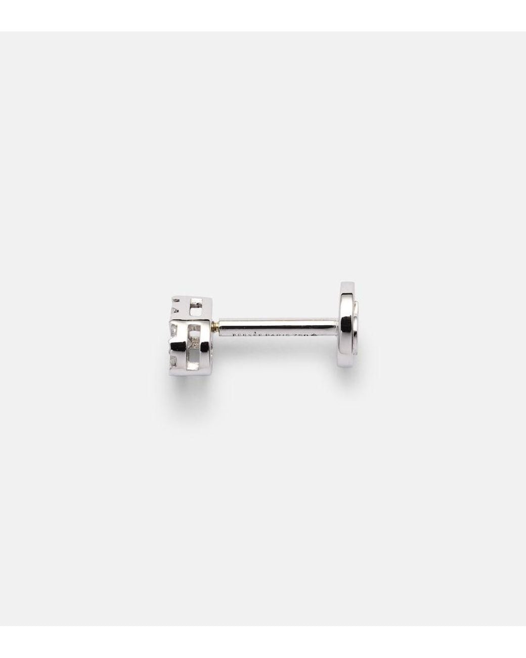PERSÉE White Piercing 18Kt Single Earring With Diamonds