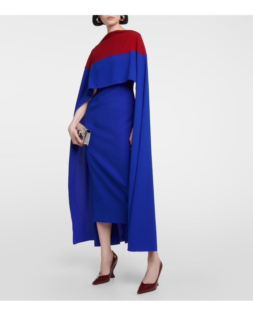 Roksanda Blue Elina Cape Midi Dress