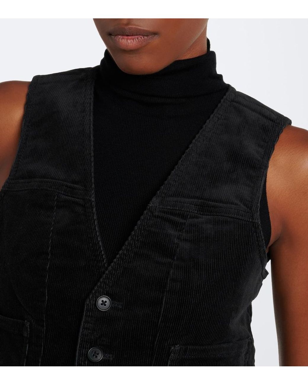 Polo Ralph Lauren Black Cotton Corduroy Vest