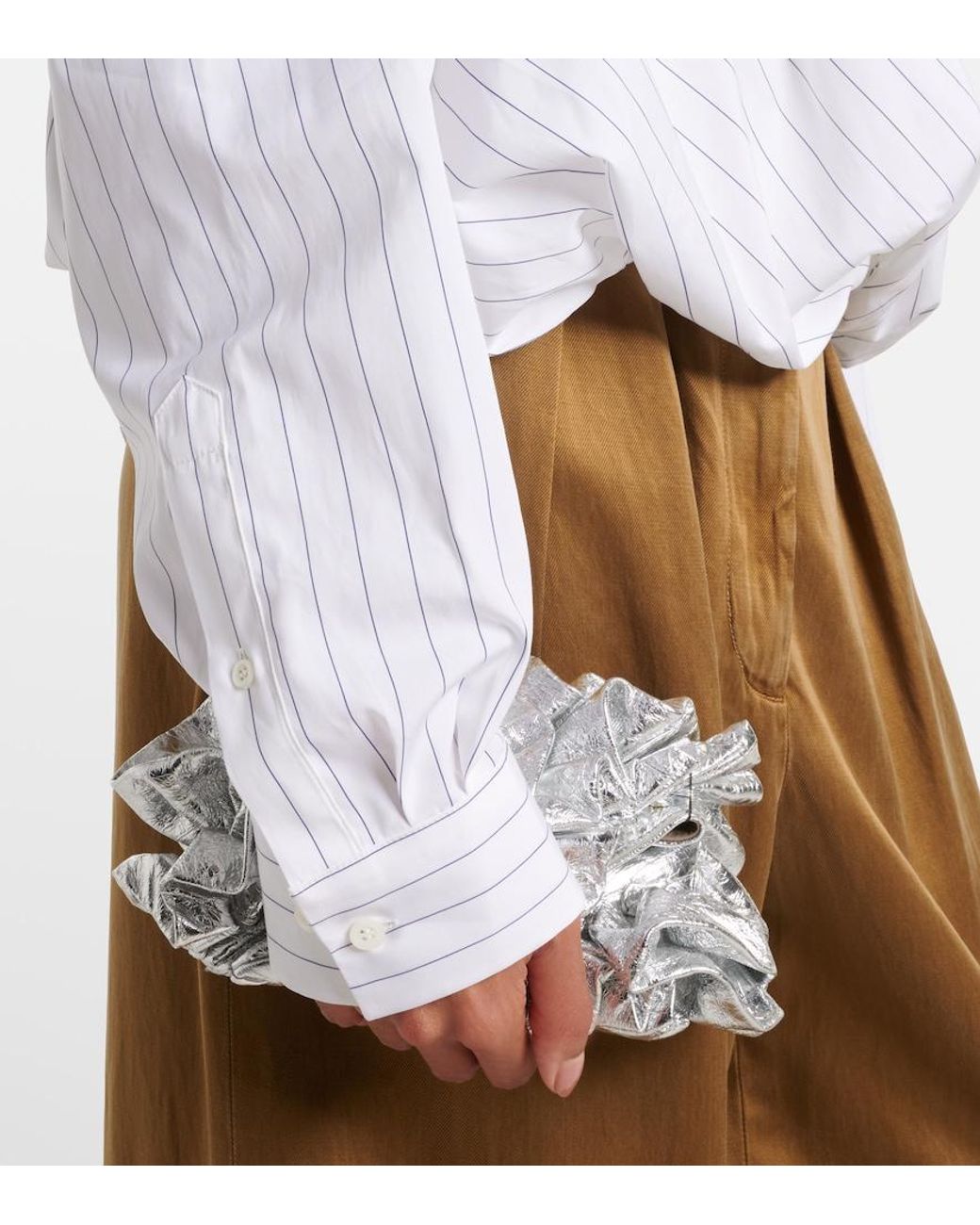 Top De Algodon A Rayas Dries Van Noten de color White