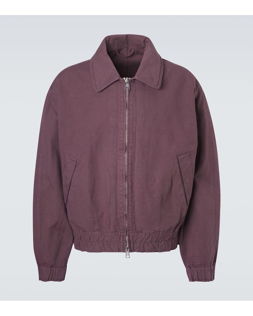 Our Legacy Purple Command Cotton And Linen Bomber Jacket for men