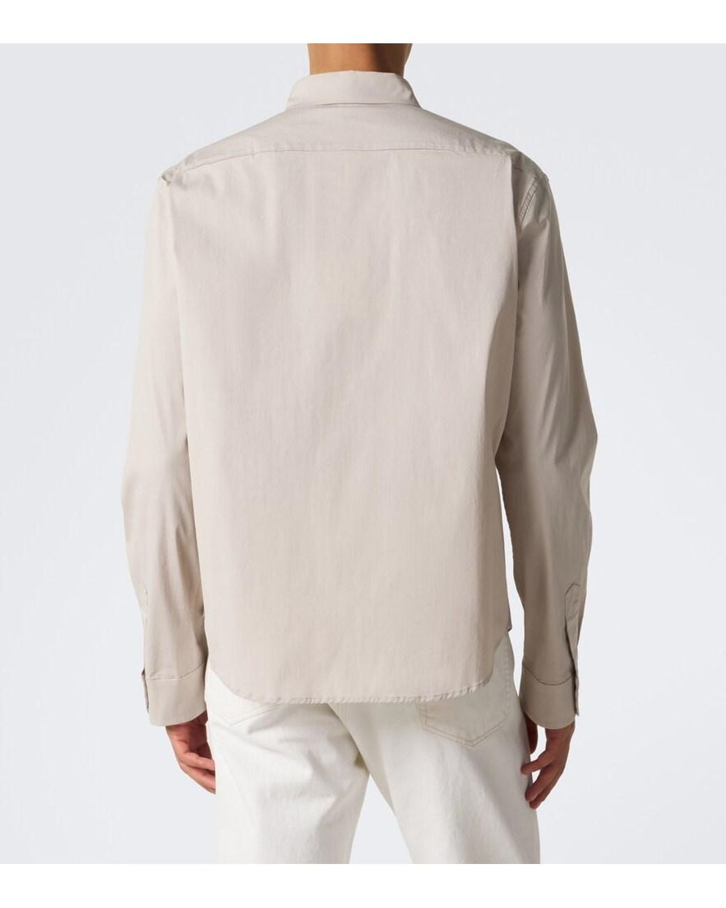 Miu Miu Natural Cotton-Blend Poplin Shirt for men