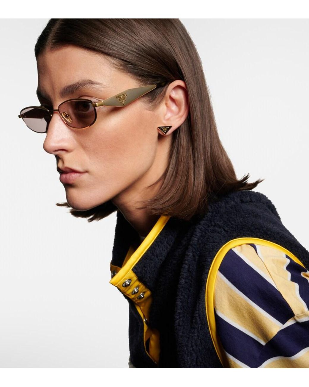 Prada Pink Cartiglio Oval Sunglasses