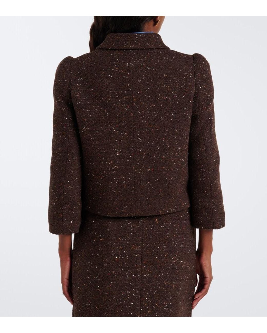 ShuShu/Tong Brown Wool-Blend Cropped Jacket