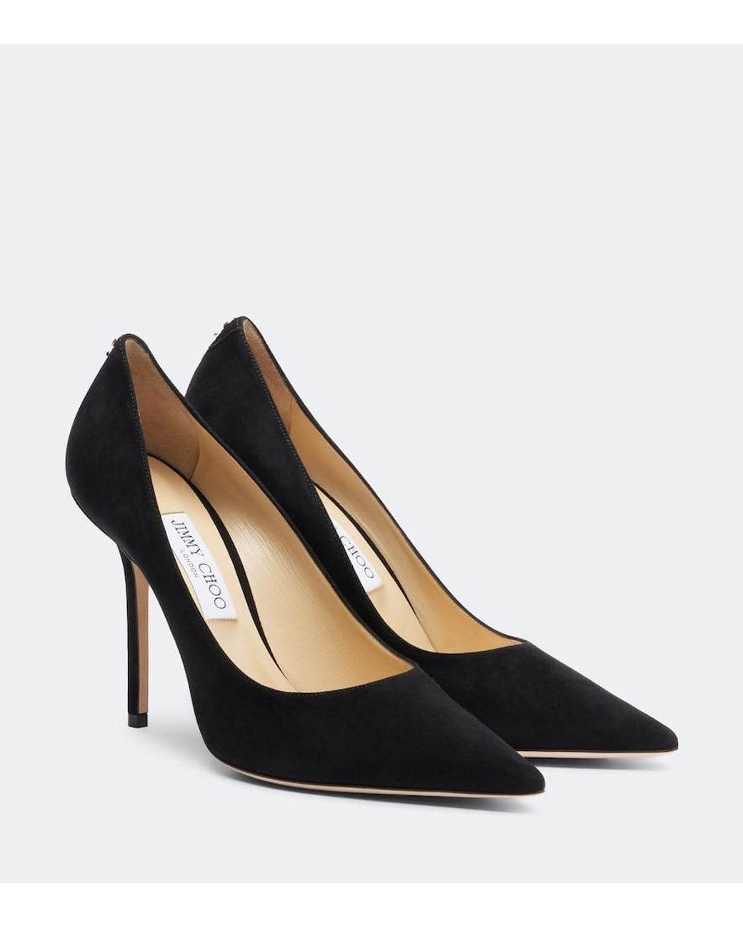 Jimmy Choo Black Love 100 Suede Pumps