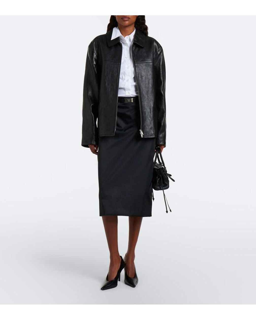 Prada Black Leather Jacket