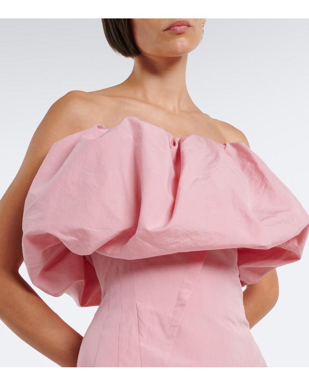 Magda Butrym Pink Cotton And Silk Corset Dress