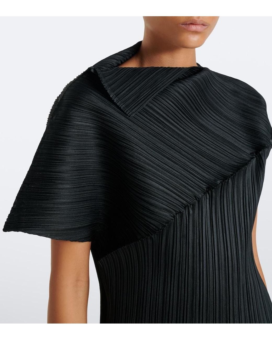Pleats Please Issey Miyake Black Leap Pleated Top