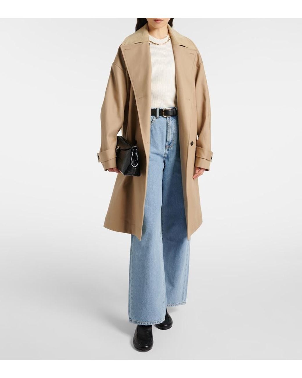 Rohe Blue Low-Rise Wide-Leg Jeans