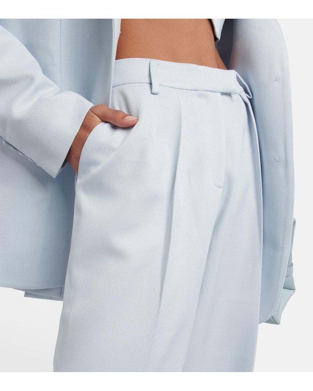 AYA MUSE Blue Auri Pleated Pants