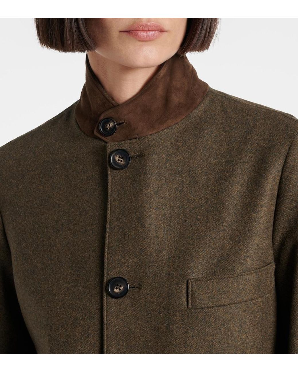 Loro Piana Green Wool And Cashmere Jacket